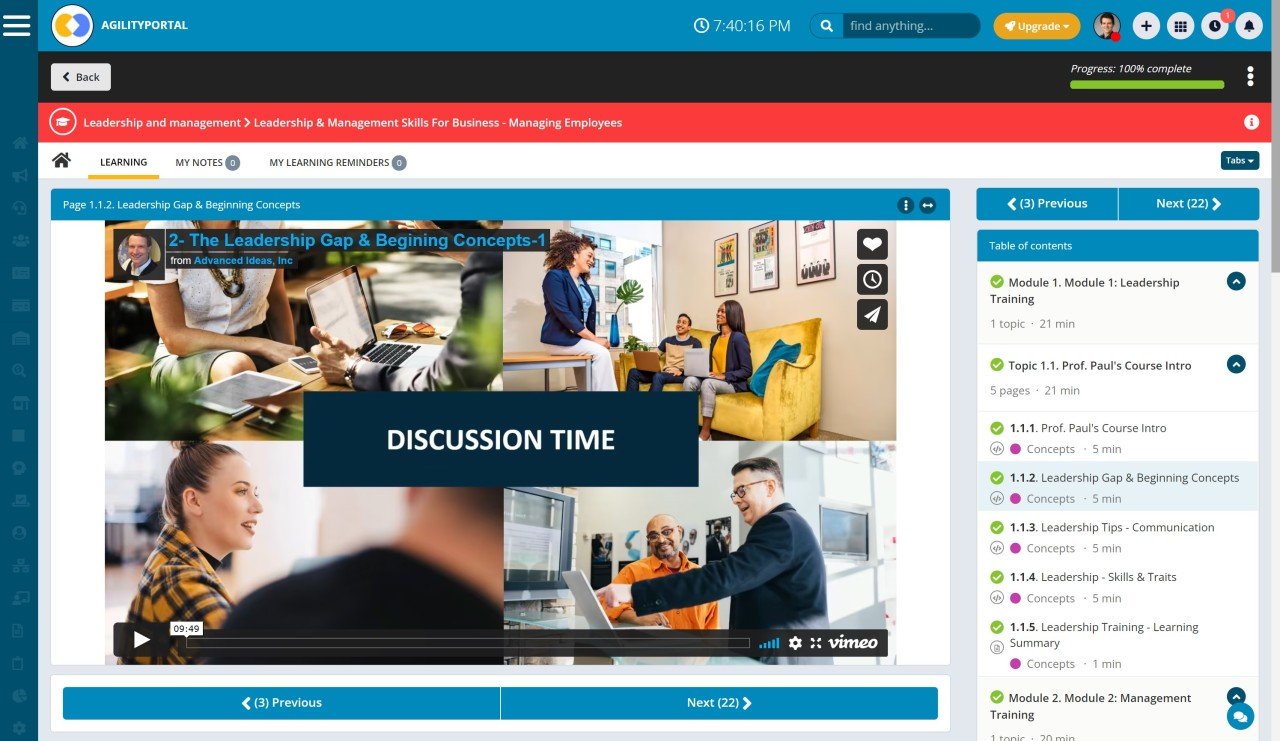 Intranet learning hub