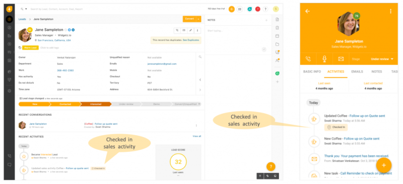 #3. Freshsales CRM &ndash; Streamlined Sales CRM with Built-In Automation