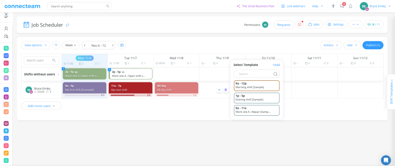 b2ap3_large_Connecteam-dashboard Best Employee Scheduling Software for Hybrid Teams - Insight Blog