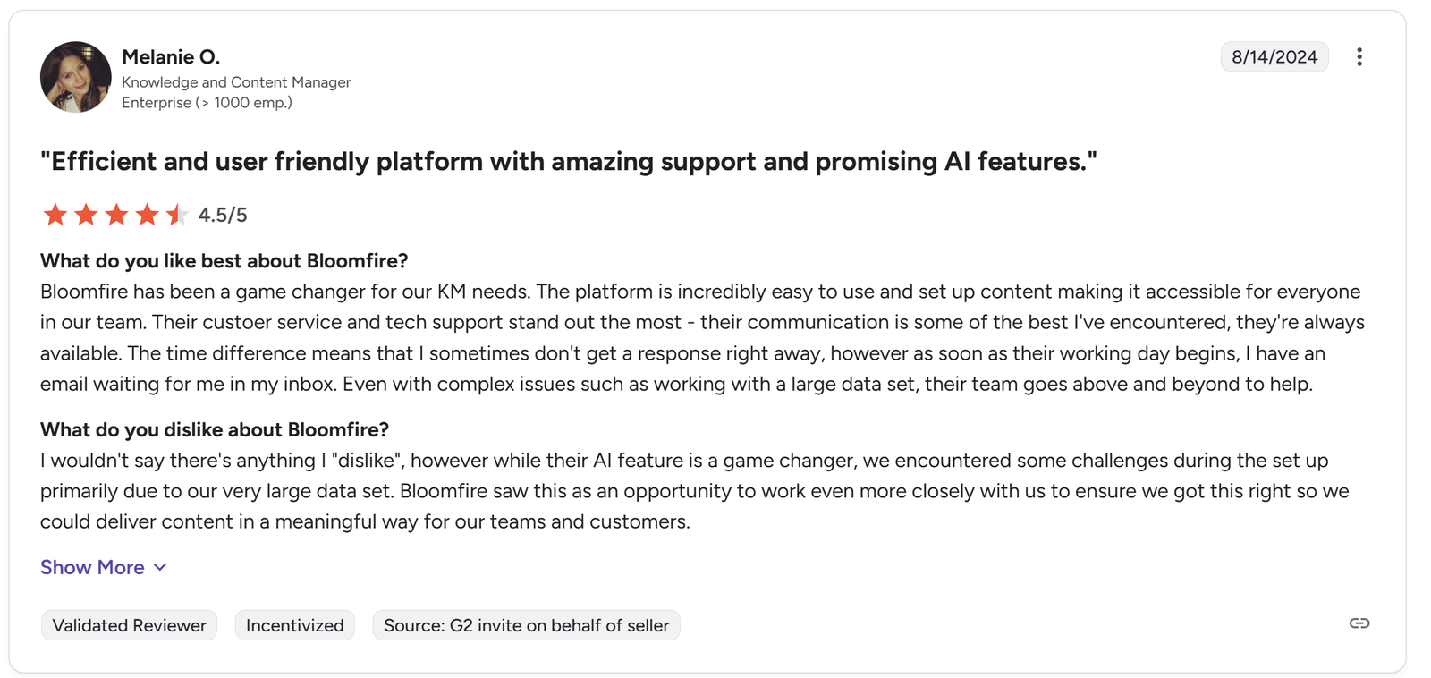 Bloomfire Work Management Reviews & Product Details