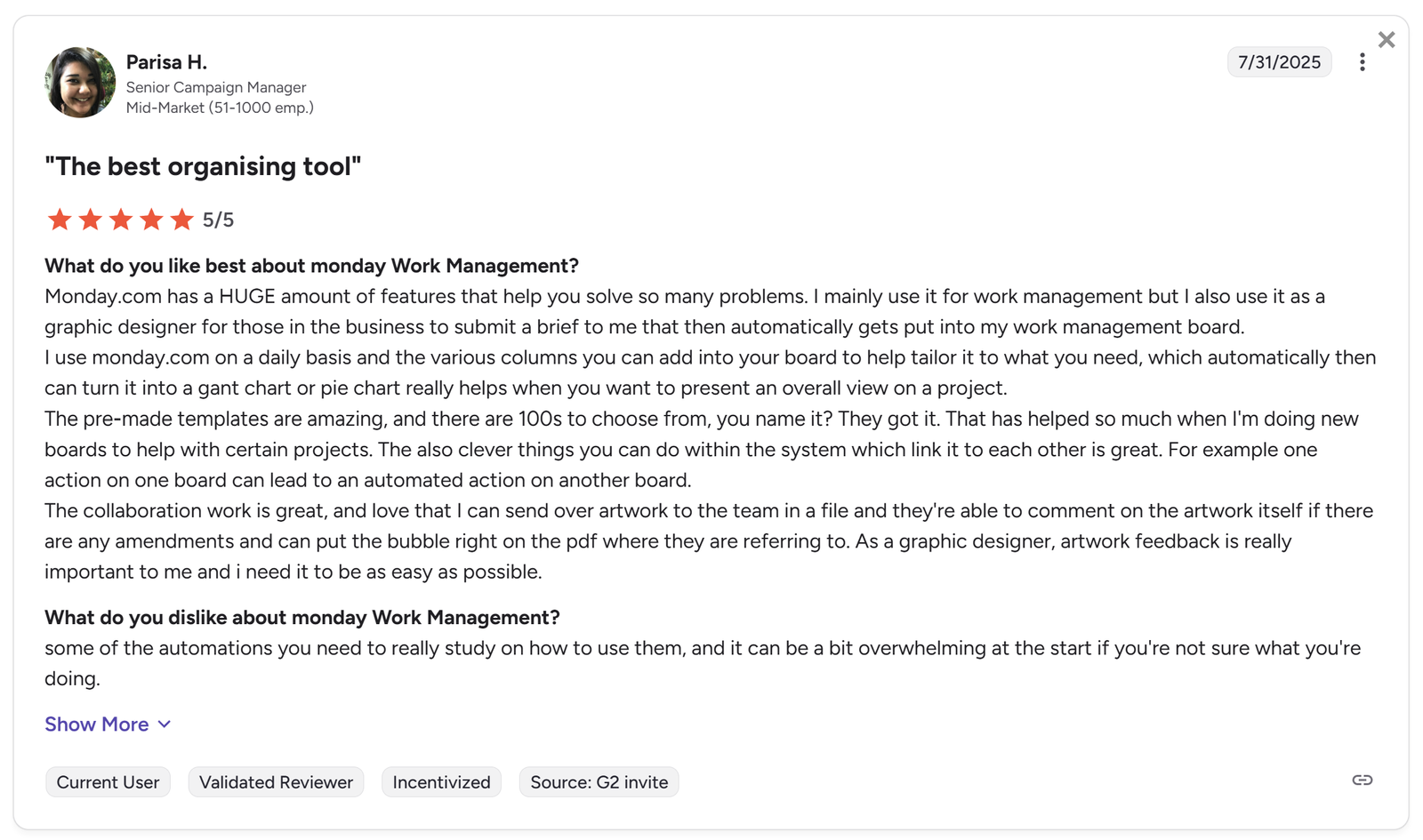 monday Work Management Reviews & Product Details