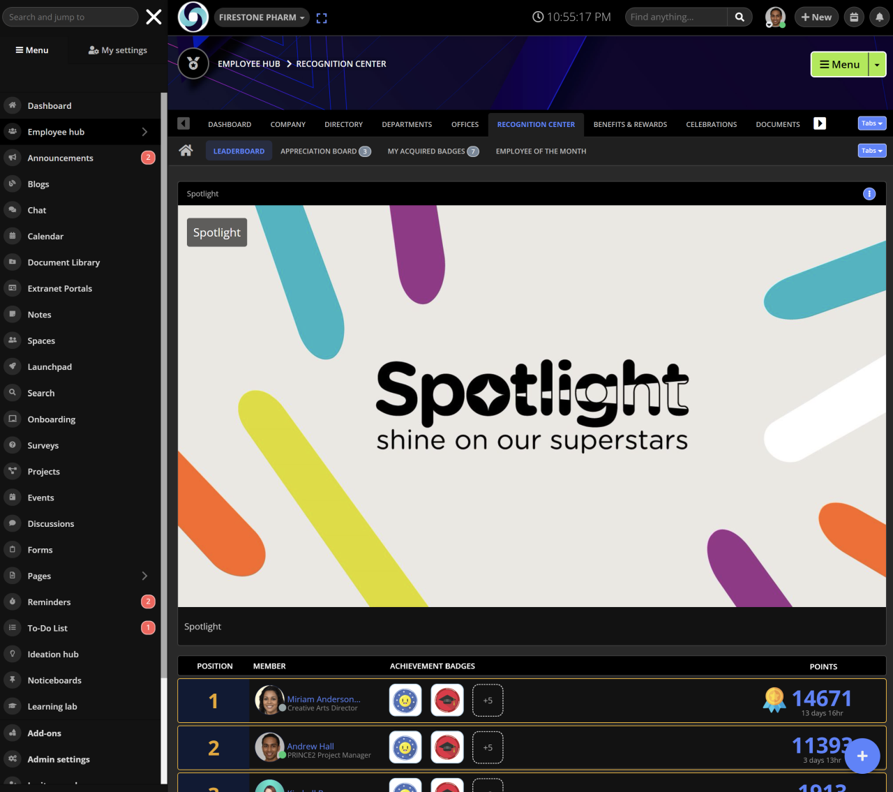 Recognition and reward programs